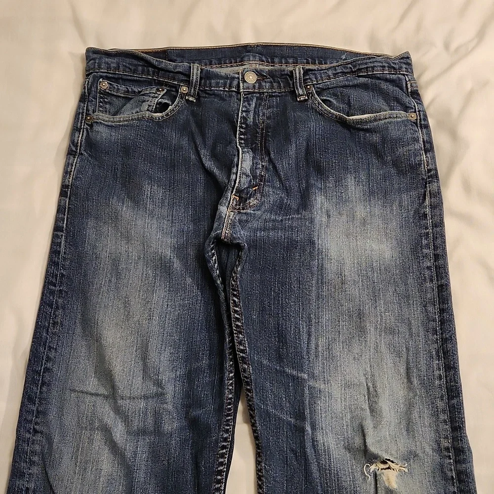Levi's‎ jeans 505 regular fit straight men's 36x32 blue denim red tab